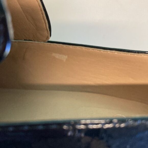 Franco Sarto Womens Heels Size 7 / 37 Black Patent Leather 3" Block Heel Shoes - Picture 13 of 15